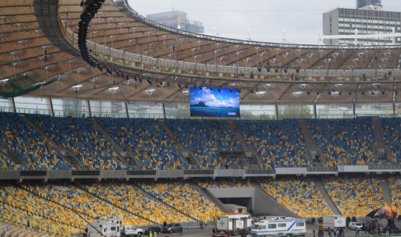 P20 full-color LED display project at the 2012 Ukraine European Cup